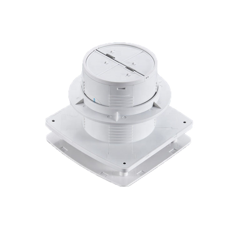6inch/150mm Square Plastic Exhaust Fan with LED Light Wall Mounted Air Flow 248-840 White