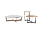 Modern Round White Marble Top Stainless Steel Frame Coffee Table