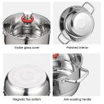 Factory Price Silver Cookware 6 PCS Steamer Pots Set Non Stick Soup Stock Pots