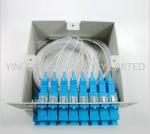 1260 - 1650 Nm Lgx 1 * 16 Multi Channel Fiber Optic PLC Splitter 1 x 16 2 Slot