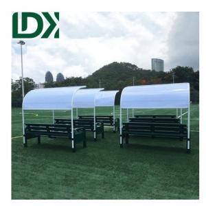 China 2.15m Aluminum Soccer Pitch Portable Soccer Bench With Tent Player Team Rest Area Equipment factory