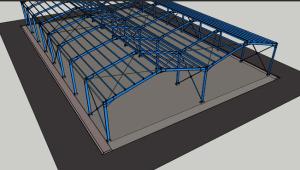 China Solid Prefab Metal Structures , H Shape Beam Steel Prefabricated Building Structure factory
