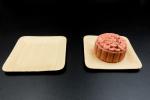 Rectangle Dinner Disposable Bamboo Plate Natural Color Customized