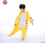 Regular Sleeve Cartoon Flannel Breathable Kids Winter animal Pajamas onesie