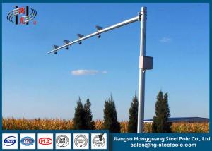 China H6.8m Camera Steel Tubular Poles , Monitor Galvanised Poles factory