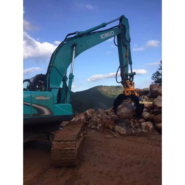 Excavator Attachment Hydraulic 360 Degree Rotating Rock Grabber