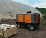 13 Bar Diesel Mobile Screw Air Compressor For Drilling Rig