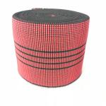 3 Inch Sofa Elastic Webbing 70mm Width Red 50%-60% Elongation With Black Lines