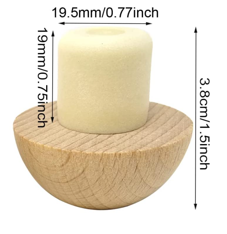 Bottle Stopper T Shaped Wine Cork Reusable Wooden Cord Lid Rubber Screw Cap Glass Lid