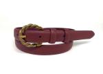 Vintage 130cm Womens Genuine Leather Belt With Gold Buckle