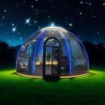 Waterproof Windproof Dining Bubble Tent PC Restaurant Hotel Clear Outdoor Bubble