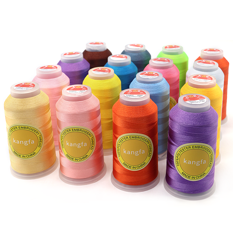 100% Polyester 120d 2 5000y Embroidery Thread for Crochet Machine Production Line