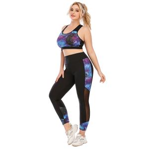 China Leggings And Bra Workout Plus Size Yoga Sets Breathable Moisture Wicking factory
