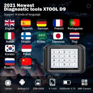 XTOOL D9 All System Diagnostic Scanner ECU Coding Active Test PMI Module