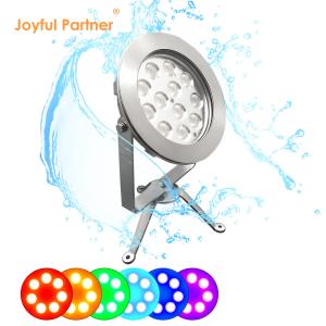 China 24V DC RGB Swimming Pool Light IP68 Stainless Stain LED Pond Fountain Lights factory