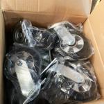 150x50mm Black Industrial Casters 360° Pivoting Aluminium Rubber Caster Wheels