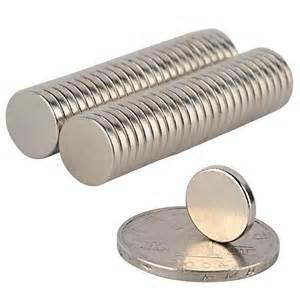 China Cheap Zinc coating Nickel Coated Strong Powerful magnets Leather Bag Disc Magnets for wholesales factory