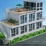 Zontop Modern Luxury Easy Assemble Steel Prefabricated 2 Story 20FT Or 40FT One