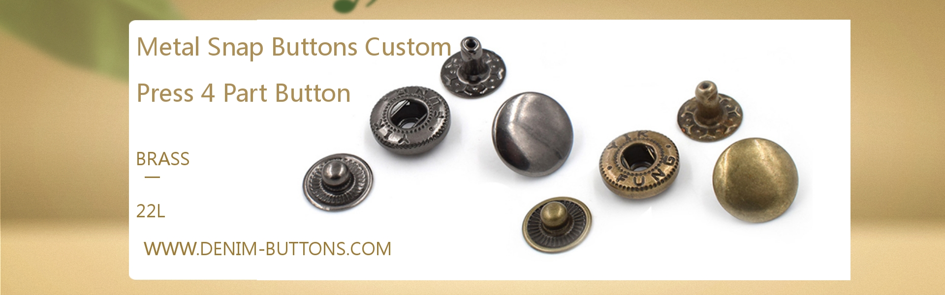 Metal Snap Buttons Custom Press 4 Part Button