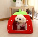 Hot Style Cute Pet Strawberry Cat Bed Warm Dog