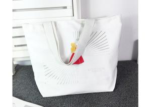 China Reusable Canvas Grocery Bags , Large Tote Shopper Bag Custom Brand Printed factory