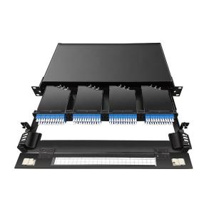 China Customized MPO Patch Panel 48 Fiber 96 Fiber 1U 19' Rack Mount factory