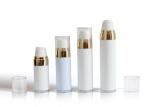 Elegant Solid White Airless Cosmetic Bottles For High End Skin Care Serum