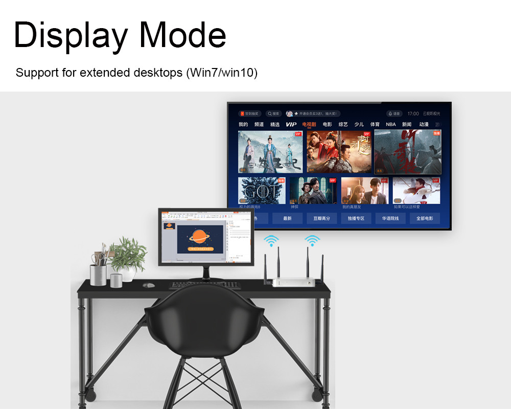 HDMI 4K Wireless Presentation System RX TX Smartmobile No Installation
