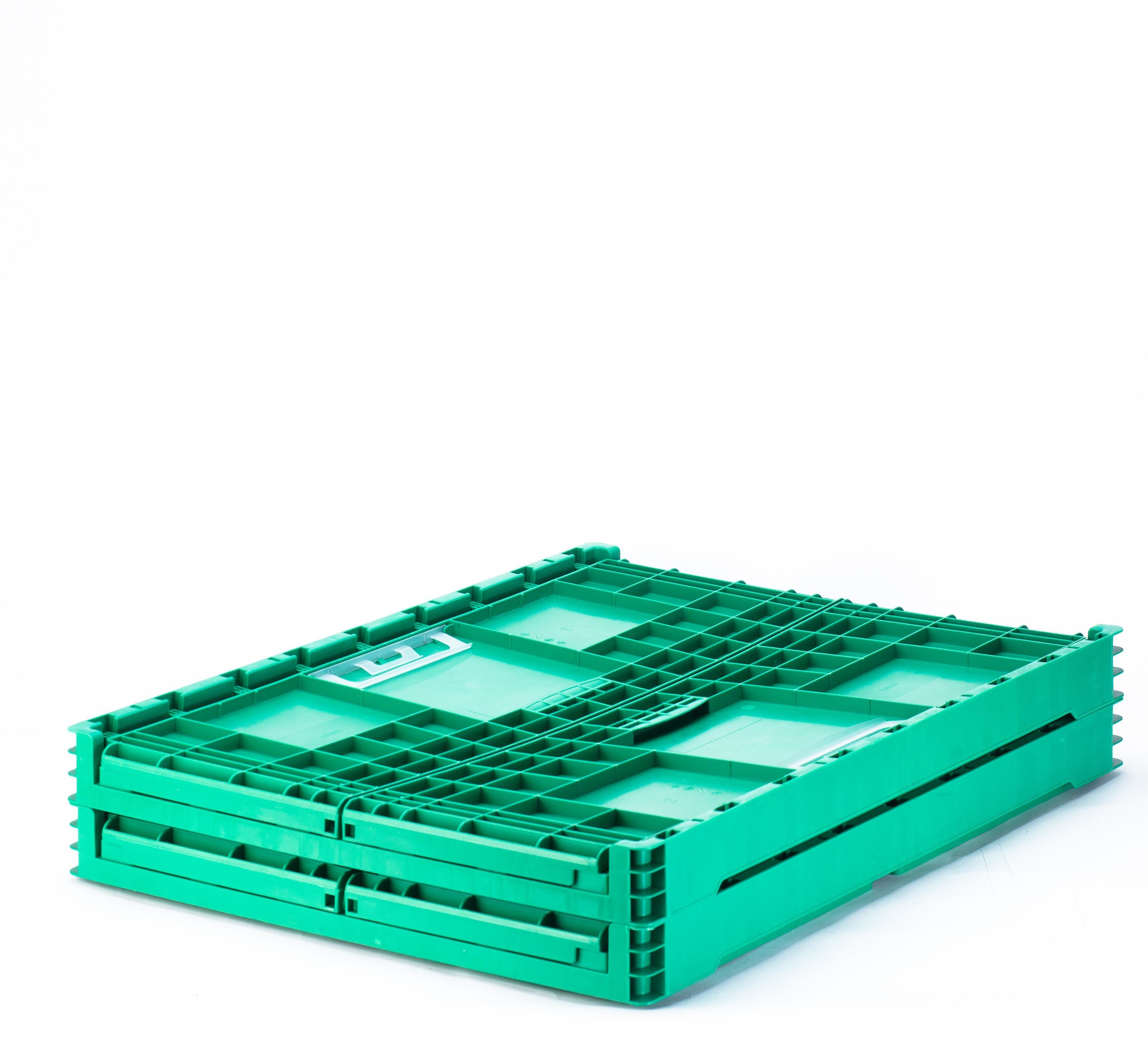 Industrial Storage Tool Crate Heavy Plastic Stackable Turnover Box in Solid Box