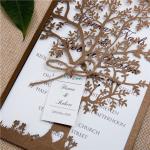 Love Tree Greeting Card Hollow Radium Carving Wedding Invitation