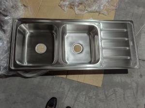 China Double Drop In Drainboard Sink Commercial Kitchen Sink With Drainboard factory