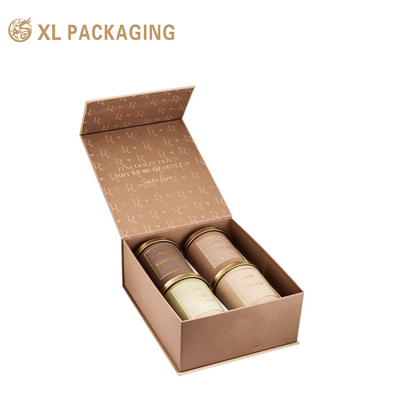 XL Packaging Custom Packaging Box Factory Eco-Friendly Custom Texture Paper Candle Cup Packaging Box Paper Gift Box with Lid And Base