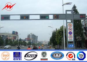 China Q235 Frame polygonal / Round Highway Road Sign Board With Single Arm factory