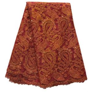 China Wine 120-130 cm width customizable embroidery beaded lace fabric bridal factory