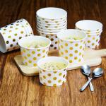 Hot Or Cold Food Dessert Bowls 100Ml 200Ml Disposable Paper Cups