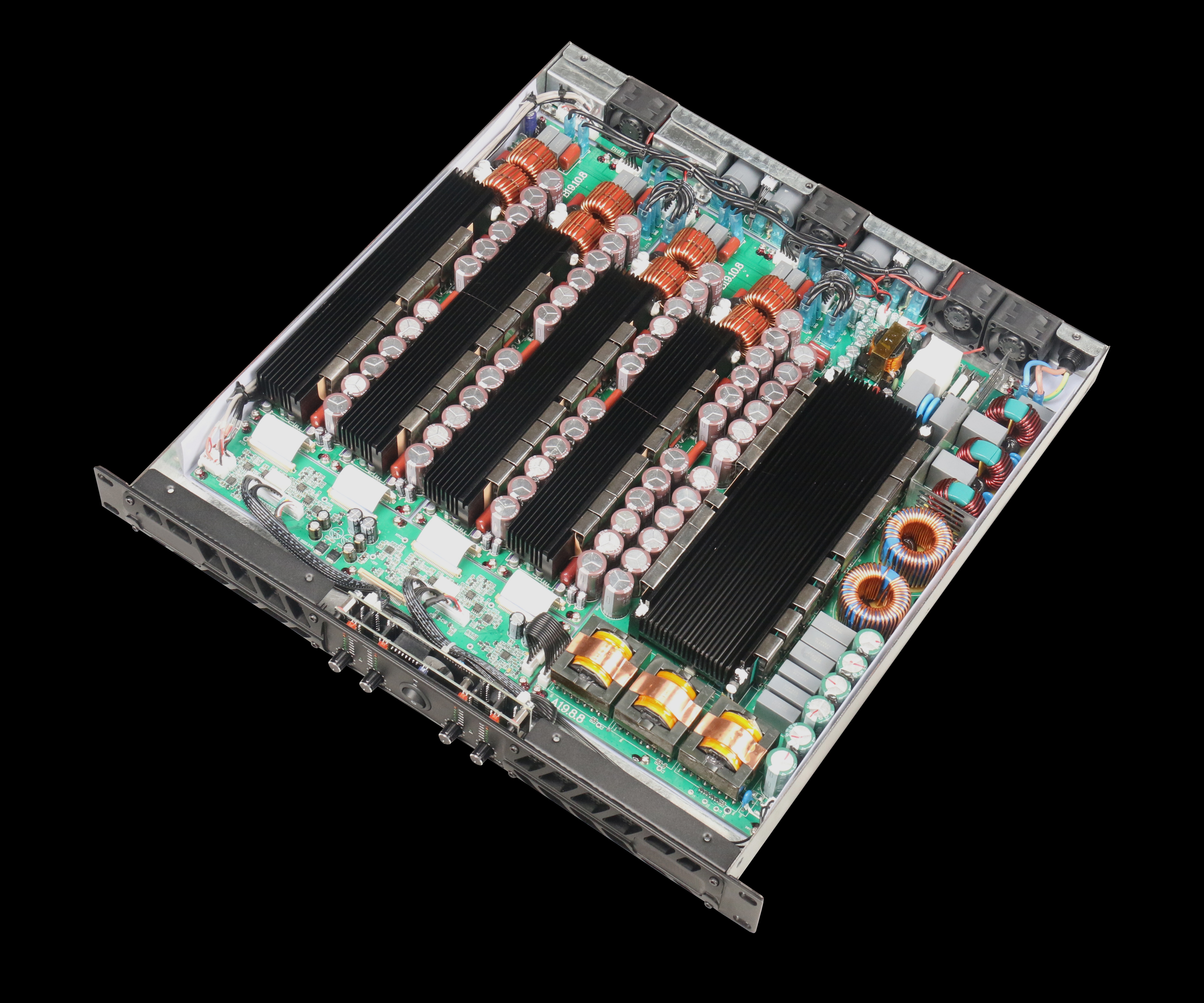 1U Digital Power Amplifiers 3200w Stereo Wide Voltage With PFC Function