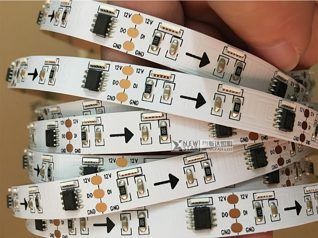 020 side view DC12V 60leds ws2811 020 rgb digital led strip programmable 335 emitting 020 strip