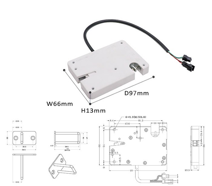 1.2A Waterproof Magnetic Lock , DC24V Electrical Cabinet Locks