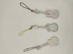 OEM Acrylic Sheet Keychain , Silk Screen Guitar Keyring Engraved