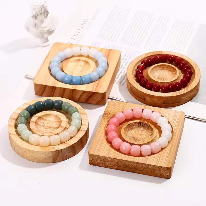 Solid Wood Combo Beaded Display Tray Jewelry Display Panel Bracelet Design Posing Jewelry Shooting Props Display Stand