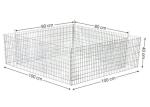 Zinc Aluminum Alloy Square Gabion Basket Planter 100x100x40cm