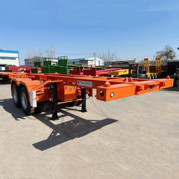 TITAN 2/3/Tri Axle 20/40 Ft Shipping Container Chassis Skeletal Trailer for Sale