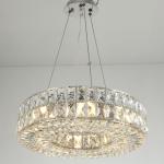 50*13cm Residential K9 Flush Mount Circular Crystal Pendant Light