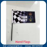 Custom Hand Waving Flags with Solid Flagpole