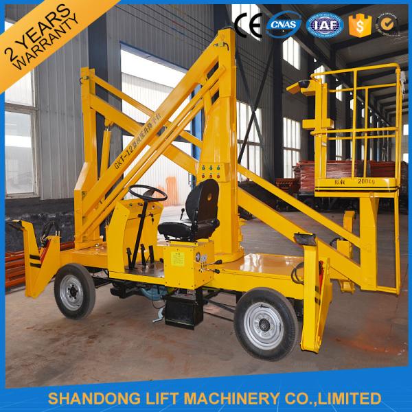 Automatic 4 Wheels Articulated Vehicle Mounted Boom Lift for 8m - 14m Aerial