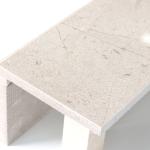 Acid Resistant Staircase Steps Tiles White Marble Indoor Outdoor