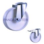5 Inch White Polypropylene PP Wheel Bolt Hole Swivel Industrial Castors