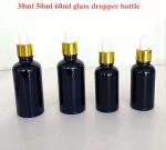 Black Frosted Amber Glass Dropper Bottles 15ml 100ml Empty Dropper Bottles