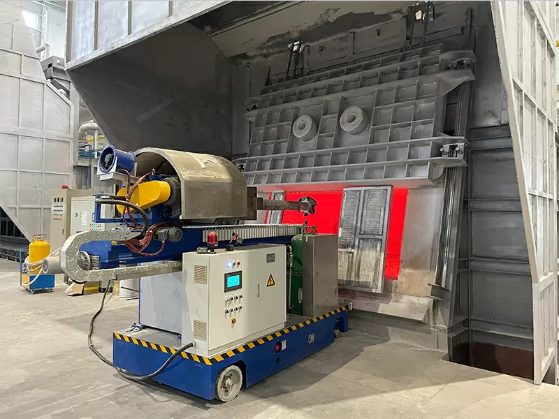 600kg Rotary Degassing Unit For Refining Flux Particle Size ≤5mm And Refined Flux Powder Spraying Amount 0～350g/min