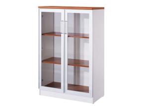 China 1.2m Double Door Wooden Display Cabinet Advanced Edge Banding Modern Design factory